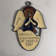 VINTAGE BOYSVILLE A GATHERING OF ANGELS 1987 CHRISTMANS SUNCATHER ORNAMENT picture