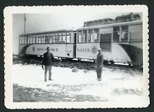 Pikes Peak Cog Wheel Railway Train Colorado Snapshot Photo 1950s Snow Mountain picture