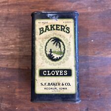 Rare Vintage Baker’s Cloves 4 Oz S.F. Baker & Co Full? picture