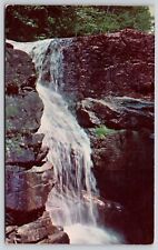 Avalanche Falls Franconia Notch New Hampshire Flume Gorge Waterfall VNG Postcard picture