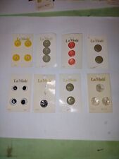LaMode 22 Buttons small MIXED LOT VINTAGE  asst TYPES & SIZES Holland Italy #44 picture