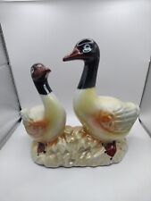 PAIR OF VINTAGE CERAMIC DUCKS -- Made in Brazil, Glazed luster finish picture