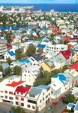 View From Hallgrimskirkja Over the Reykjavik City Center Iceland Postcard picture