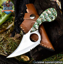 CSFIF Handmade Skinner Knife AUS-10 Steel Hard Wood Tactical Rare picture
