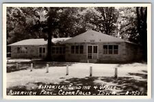RPPC Riverview Park Cedar Falls Iowa Historical Building Postcard - M1 picture