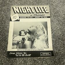 Vintage Rare Nightlife Brochure 1950s Chicago Illinois Black & White picture