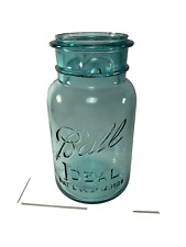 Vintage, #10, Aqua 1-Quart Ball Ideal Canning Jar, Pat'd July 14,1908 w/o Lid picture