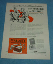 Antique 1944 Ad Mallory Approved Precision Products picture