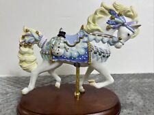 Rare Lenox 1998 Christmas SnowmanCarousel Horse Figurine W/O Box picture