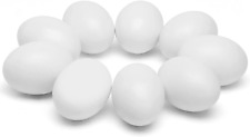 SallyFashion Wooden Fake Eggs,9 Pieces White Wooden Easter Egg Wood Eggs for Cra picture