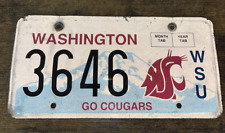 2014 Washington State University WSU License Plate- White Front Plate picture