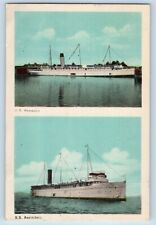 Port Arthur Ontario Canada Postcard S S Keewahan And S S Assiniboia 1948 Vintage picture
