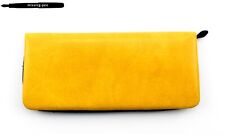 Zipper Leather Etui in Yellow for up to 5 Pens picture