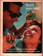 1964 Newport Cigarette Ad Couple Smiling nostalgic c4 picture