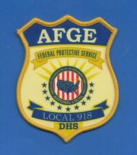 R9  AFGE LABOR UNION FPS GSA DHL ICE FEDERAL PROTECTIVE SERVICE POLICE PATCH picture