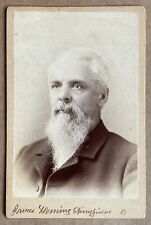 Antique Victorian Cabinet Card Photo Portrait Handsome Bearded Man IDENTIFIED picture