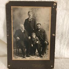 Antique Vintage Photo Men and Young Boy 4 Generations Oshawa Canada Card Mounted picture