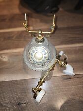 VTG Hollywood Regency Style French 24Crystal & Brass  Push Dial Victorian Phone  picture