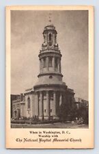 Postcard Washington DC National Baptist Memorial Church 1949 Posted picture