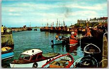 The Harbour Seahouses England Port Authority Boats Ships Buildings Postcard picture