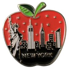 New York Big Apple Statue of Liberty City Skyline Travel Souvenir Pin picture
