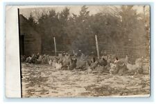 1909 Waco Nebraska NE Hen Farm House Posted Antique RPPC Photo Postcard picture