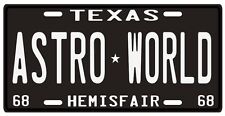 ASTROWORLD Houston Amusement Park 1968 Texas License Plate picture