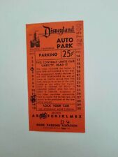 Vintage 1960’s Disneyland Auto Park Ticket - 25 Cents - Anaheim, California picture