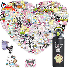 100 PCS My Melody and Kuromi Stickers, Hello Kitty Kitty Stickers Pompompurin Ke picture