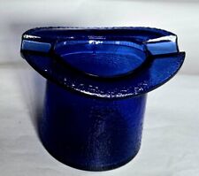 Vintage Cobalt Blue Tophat Top Hat Ashtray picture