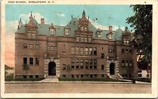 High School Middletown NY New York WB Postcard PM Clean Cancel WOB Note Ruben 1c picture