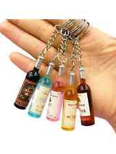 5 pcs Mix & Match Realistic Red Wine Bottle Shaped Keychain Pendant picture