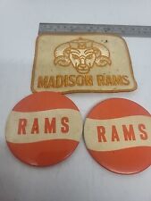 Vintage Madison Tennessee rams 2 pen patch lot. picture