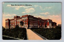 Milwaukee WI-Wisconsin, State Normal School, Antique, Vintage c1916 Postcard picture