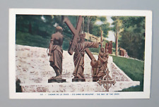 Vtg Postcard Quebec Canada - THE WAY OF THE CROSS Ste Anne De Beaupre Basilica picture