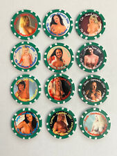 CASINO CHIPS NUDE BROTHEL COMPLETE SET OF 12 CALENDAR GIRLS picture