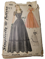 Simplicity Sewing Pattern 4065 Junior Dance Dress Sz15 B33 1940's Vintage  picture