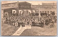 Plano Illinois~Independent Harvester Company EmplyeesGather Outside Factory~1911 picture