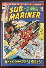 Sub-Mariner #52 2nd Sunfire Marvel 1972 F/GD picture