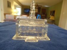 Repo of 1876 World's Fair  1976 Bicentennial Independence Hall Glass Candy/Bank picture