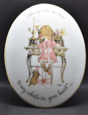 Holly Hobbie Vintage Oval Porcelain Wall Plaque Antique picture
