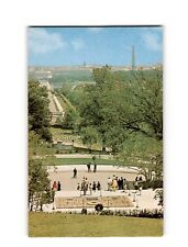 Vintage Postcard JFK Grave Arlington National Cemetery Washington DC picture