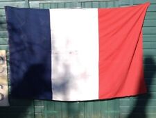 Large Vintage French Flag Sewn 220 X 142 Cm picture