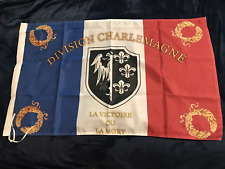 WW2 WWII GERMAN FRENCH VOLUNTEER CHARLEMAGNE 33RD DIVISION FLAG picture