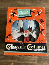 VINTAGE BUGS BUNNY HALLOWEEN COSTUME CLOTH STARCH OIL MASK VELVET PRINT 1960’s picture