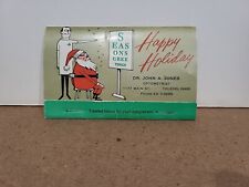 1940's Optometrist Christmas Promotion Gift Silicone Treated Tissue Santa Claus picture