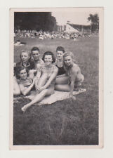Pretty Attractive Young Women Beach Bikini Swimsuit Females Snapshot Old Photo picture