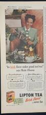 Magazine Ad* - 1945 - Lipton Tea - World War 2 - Merle Oberon picture