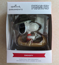 Hallmark Peanuts Snoopy Beagle Scout Canoe Red Box Christmas Ornament 2023 picture