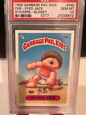 1985 Garbage Pail Kids 44b One Eyed Jack Glossy Live Mike PSA 10 Gem Mint picture
